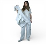 Women's Sweatshirt with Hood Grey Melange Cotton