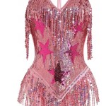 Sequin body sexy women with fringe stars rave club festival S K38,20