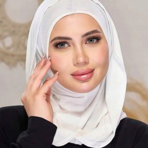 SHEIN WHITE HIJAB SCARF 44B S07__OS