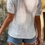 Elegant women's blouse lace light for summer