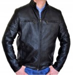 Men's Spring Leather Jacket Black Mat M Faux Leather