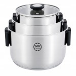 SET OF POTS MG MAGDA GESSLER INOX STEEL FOLDING HANDLES INDUCTION