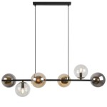 CEILING LAMP HANGING CHANDELIER BLACK LOFT STRIP FOR KITCHEN AND LIVING ROOM BALLS