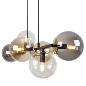 CEILING LAMP HANGING CHANDELIER BLACK LOFT STRIP FOR KITCHEN AND LIVING ROOM BALLS