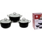 SET OF ENAMEL POTS MAGDA GESSLER MG HOME 6 ELEMENTS INDUCTION GAS