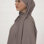 SHEIN BROWN SCARF HIJAB 60X170CM