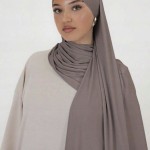 SHEIN BROWN SCARF HIJAB 60X170CM