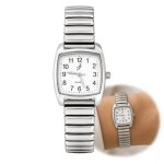 Watch Flexible JJ Silver Lightweight Elegant Small Matching White Dial