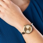 Women's watch Paul Lorens AMBER delicate FEMALE rhinestones gold + ENGRAVING