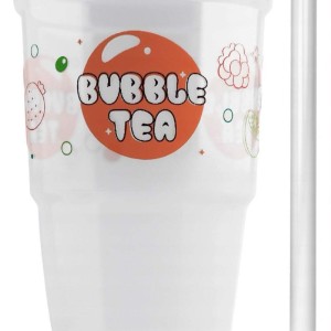 Set for BUBBLE TEA - CUPS 15pcs + STRAWS 15pcs