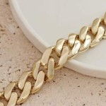Men's bracelet gold 585 14k chain armor 25.39g 22cm