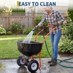 GarveeLife Walk Behind Lawn Spreader, 70 LB Fertilizer Spreader