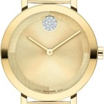 Movado Bold Women's Gold-Plated Crystal-Set Watch - Swiss Quartz Movement