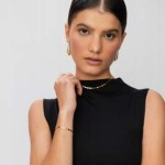 Necklace gold plated ANIA KRUK gold round plates silver 925