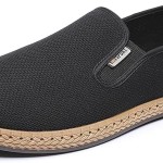 Mens Canvas Shoes Loafers Slip On Walking Boat Shoes Causal Comfort Work Business Non Slip Lightweight Low Top