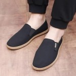 Mens Canvas Shoes Loafers Slip On Walking Boat Shoes Causal Comfort Work Business Non Slip Lightweight Low Top