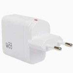 CE RoHS FCC 2 Ports 65W USB-C Charger Battery Charger Mobile Phone Charger with Mobile Accessories Fast Charging Iphones Charger for All Devices