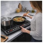 INDUCTION HOB COOKER TWO-BURNER PORTABLE ELECTRIC TIMER 4000W