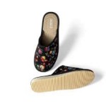 Women's Slippers Slippers Covered Folk Łowicki Black Soft Insole 35