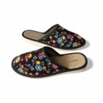 Women's Slippers Slippers Covered Folk Łowicki Black Soft Insole 35