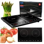 INDUCTION HOB COOKER TWO-BURNER PORTABLE ELECTRIC TIMER 4000W