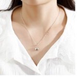 Necklace silver heart chain pendant silver 925 for mother's day
