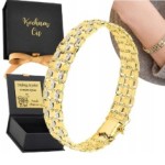 Gold Bracelet Wide In Two Colors Gold 585 Engraving Gift Bransol