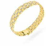 Gold Bracelet Wide In Two Colors Gold 585 Engraving Gift Bransol