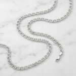 Chain necklace women's armor gucci 45 cm silver sample 925
