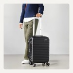 Basics 21" Hardside Carry-On Luggage with Spinner Wheels, Expandable for Up to 25% More Space
