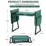 Garden Kneeler and Seat, Foldable Kneeling Stool with Thicker EVA Foam Pad.