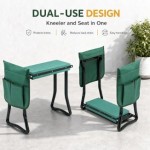 Garden Kneeler and Seat, Foldable Kneeling Stool with Thicker EVA Foam Pad.