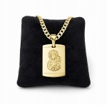 Gold chain thick male weave armor width 5.6mm length 55cm