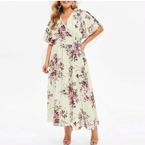 Ethereal dress with flowers PLUS SIZE 50 5XL
