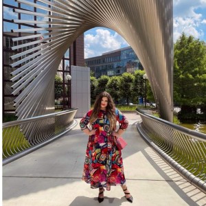 Original patterned dress PLUS SIZE 50 5XL