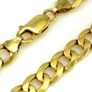 Gold chain thick male weave armor width 5.6mm length 55cm
