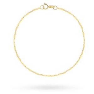 Gold bracelet 585 for leg with Oval plates 0.52g openwork 25cm mocha