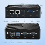 New Industrial PC Model Support N100 N150 Mini Computer 2 LAN 2 COM 4USB Win11/10 Fanless Mini PC