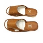 MEN'S SLIPPERS LEATHER SLIDES OPEN-TOE HOUSE SHOES BROWN MAXIMUS Size 40