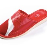 WOMEN'S SLIPPERS LEATHER SLIPPERS FLIP FLOPS FULL COVERED MAXIMUS RED