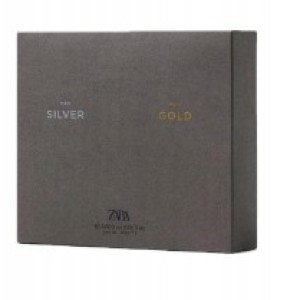 ZARA MAN - SILVER + GOLD - MEN'S PERFUME 2x 100ml