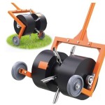 Rolling Lawn Aerator, Non-Clogging Hollow Tine Aerator for Compacted Soil