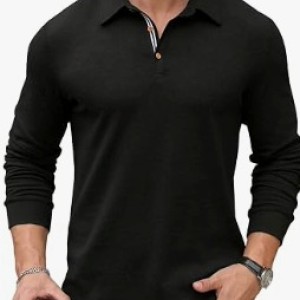 Sailwind Mens Long Sleeve Polo Shirts Classic Casual Button Collared Fashion Golf Shirts
