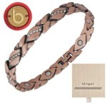 Women's copper bracelet with zircons magnetic health BLINGART