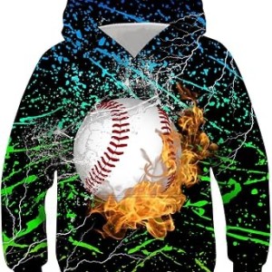 Lovekider Boys Hoodie Kids 3D Print Graphic Pullover Sweatshirt 6-16 Years