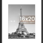 upsimples 16x20 Picture Frame, Wall Decor Poster Frames, Black 1 Pack