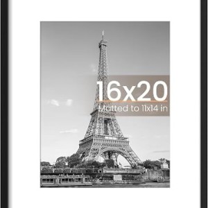 upsimples 16x20 Picture Frame, Wall Decor Poster Frames, Black 1 Pack