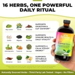 Serene Herbs Soursop Bitters Liquid with Soursop Leaves for Gut Cleanse, Detox & Immune Boost with Black Seed, Moringa, Irish Moss, Ashwaganda,
