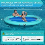 CALOBANA Water Hammock Inflatable Round Floating Ring for Adults Lake Party