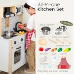 Tiny Land Play Kitchen for Kids – Real Lights, Sounds & Adjustable Height